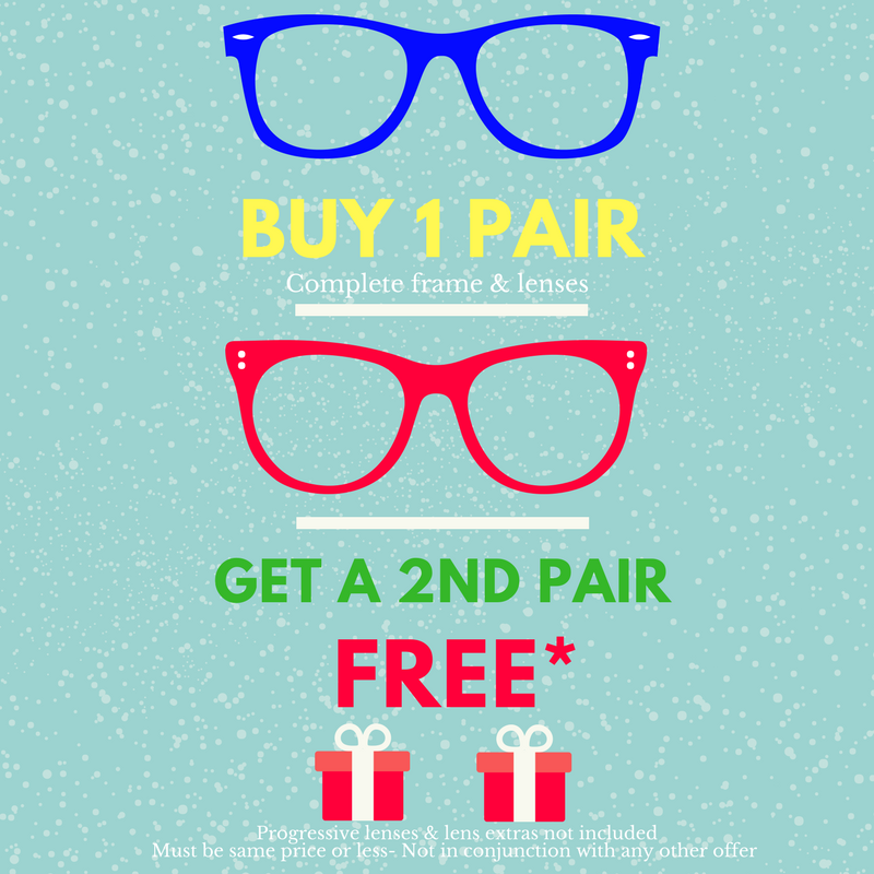 Free second pair with any full price purcahse